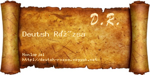 Deutsh Rózsa névjegykártya