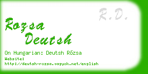rozsa deutsh business card